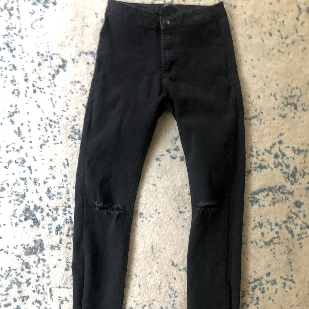 Lulus Black high waited stretchy jeans